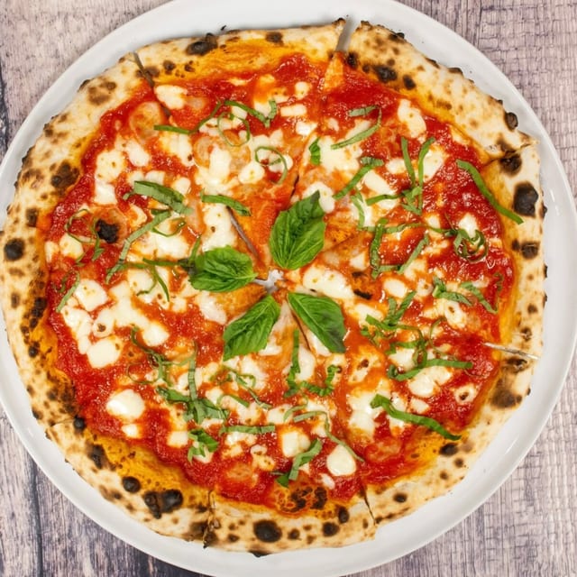 Margherita pizza.
